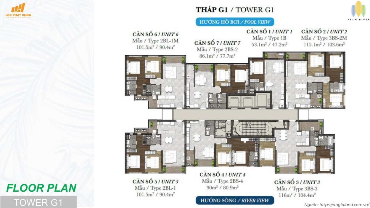 Chi tiết mặt bằng tầng điển hình Tháp G1 Chi tiết mặt bằng tầng điển hình Tháp G1